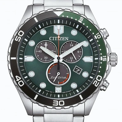 Markanter Citizen ECO-DRIVE Solar Chronograph Herrenuhr 10 BAR WR AT2561-81X - Bild 1 von 4