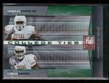 2008 Donruss Elite #CTC-12 Jamaal Charles / Limas Sweed College Ties Green #/800