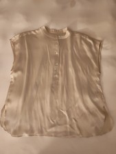 Banana Republic 100 Silk Light Cream Top size L NEW