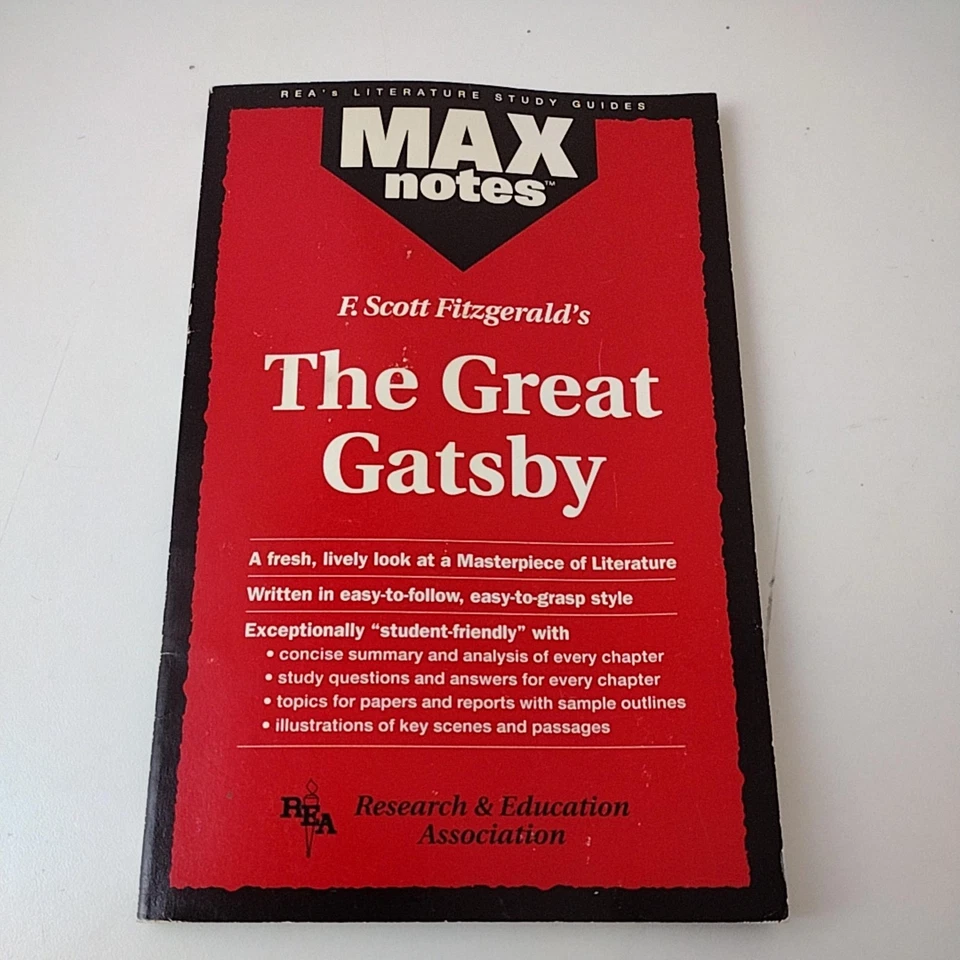 MAXnotes The Great Gatsby Study Guide Paperback F Scott Fitzgerald REA Notes - Image 2 of 4