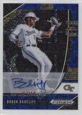 2020 Panini Prizm Draft Picks Blue Donut Circle 24/25 Baron Radcliff Auto 0it8