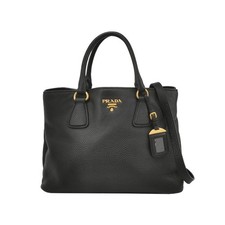 Prada Pre-Owned Authentic Tote Black Free Tracked Shipping