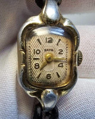 Seltene 50er Jahre Zarya Vintage Soviet Damenuhr Zaria Mechanical Ladies UdSSR