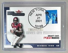 Michael Vick 2001 Fleer Hot Prospects Draft Day Postmarks Rookie RC /1775