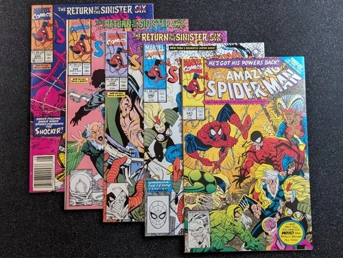 Amazing Spider-Man 335 336 339 340 343 Lot Return of Sinister Six VF