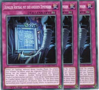 yugioh 3x Dunkler Vertrag mit der anderen Dimension DOOD-DE073 COMMON DEUTSCH