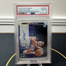 2024-25 Panini Photogenic Rookie Auto Jared McCain #RA-MCC Maze /25 PSA 10