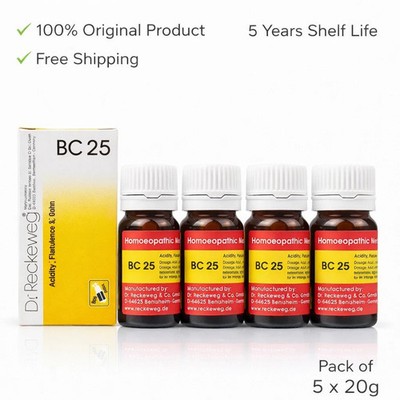 Dr Reckeweg BC 25 Tablets 20g Homeopathic General Wellness Support 5 Pack