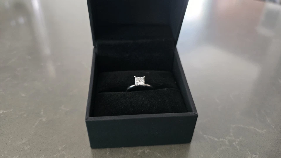 1.06 Carat Diamond Engagement Ring, 14k White Gold, F VS1 Lab Created - Image 3 of 4