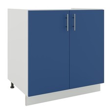 JD Greta Kitchen Adjustable 800mm Sink Base Cabinet - Navy Matt