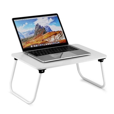 Folding Lap Desk Laptop Stand Bed Table Tray Breakfast Serving Tray White