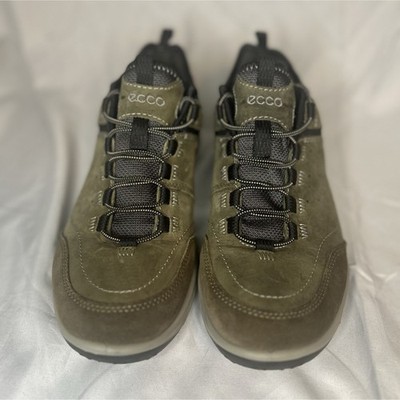 ECCO Men's Low Top Hiking Shoes Green/Black Lace-Up US 8 Medium Width
