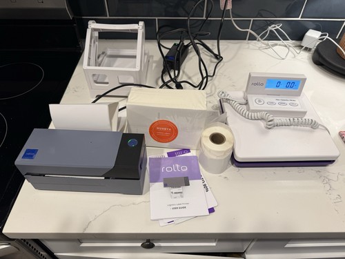 Rollo Logistics Label Printer w/ Roll Holder, Labels & Manuals