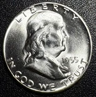 Uncirculated Gem 1955 Bugs Bunny Philadelphia Mint Silver Franklin Half Dollar