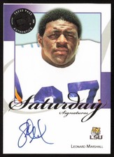 2008 Press Pass Legends Saturday Signatures Leonard Marshall #SS-LM2 LSU