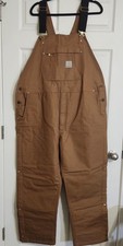 Men's Carhartt Insulated Bib Overalls, Workwear Size XL Short, New with Tags