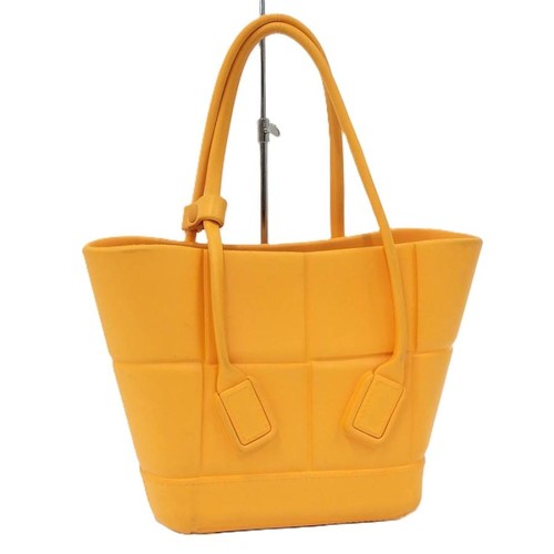 Bottega Veneta Arco Rubber Tote Bag Yellow Used From Japan