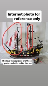 LEGO Vintage Black Seas Barracuda (10040), 100% Original Pirate Ship Pieces RARE