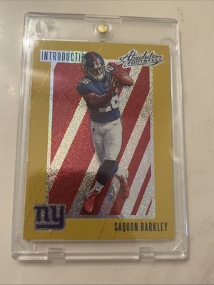 2018 Panini Absolute - Introductions Saquon Barkley #IN-SB Gold Spectrum (RC)