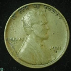 1931-S Lincoln Wheat Cent - Very Good Details: Cut