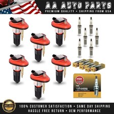 6 Energy Ignition Coil 6 Ngk Platinum Spark Plug For Chevrolet Gmc 4.2l Uf303