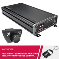 Kicker 46CXA18001T Mono Subwoofer Amplifier 46CXARCT Dash-Mount Wired Remote
