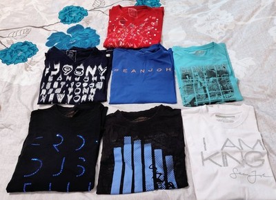 Sean John Pre-owned Vintage Lot Of 7 Tee Shirts Size (3)XXL & (4) 2XL 