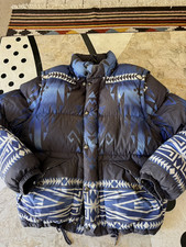 Polo Ralph Lauren Down Puffer Jacket Blue Southwestern Convertible Vest size L