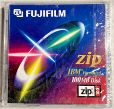 Vintage FUJIFILM 100 MB Zip Disk 1994 IBM Formatted BRAND NEW SEALED NICE