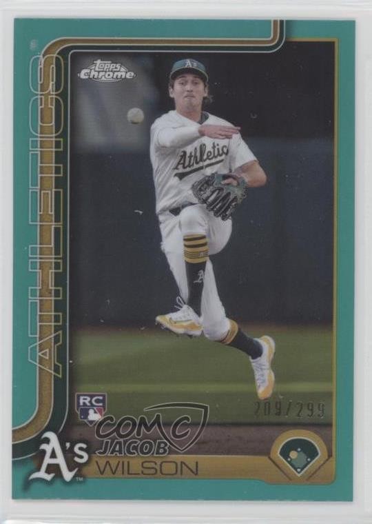 2025 Topps Chrome Teal Refractor 209/299 Jacob Wilson #96 Rookie RC 08ho