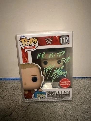 Wwe Wwf Rob Van Dam Rvd Signed Autograph Funko Pop 117 GameStop 2 Inscriptions