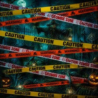 Halloween Deko Gruselig Garten Absperrband Warnband Zombie Party 7,5Cm X 10M