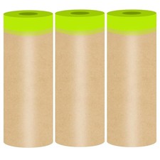 Pre-Taped Masking Paper for Painting, 18 Inch X 50 Feet Tape and Drape Painters