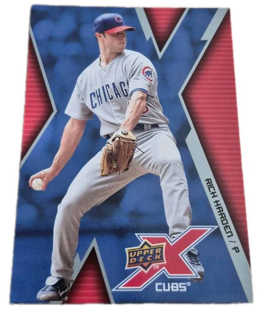 2009 Upper Deck X #15 Rich Harden Chicago Cubs MLB Baseball Card (B