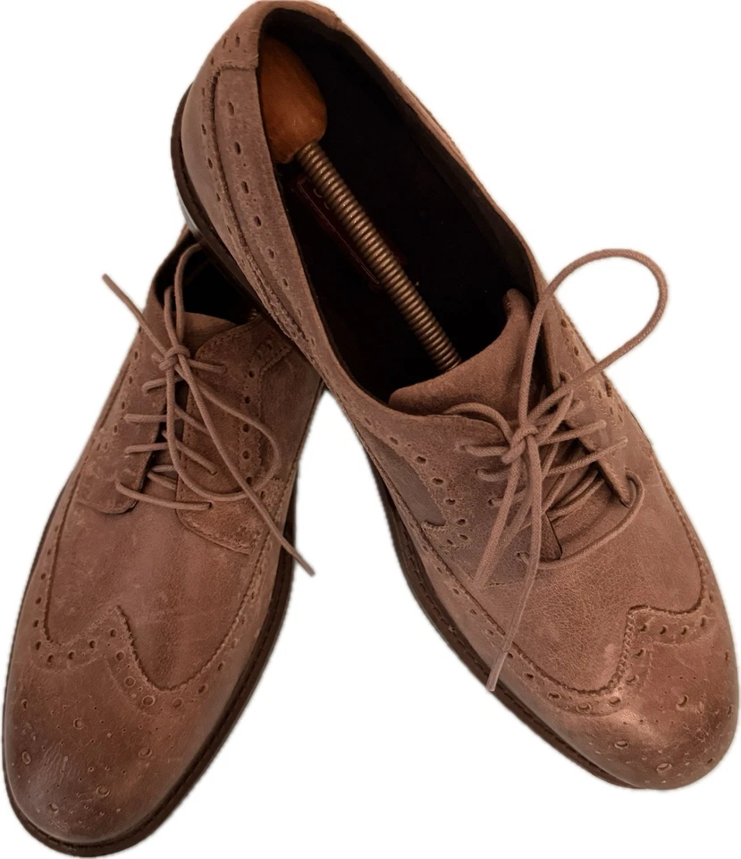 Zapatos de vestir Dunham para hombre de cuero con punta de ala Oxford gris talla 11,5 2E Foto 2 de 4
