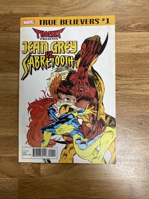 MARVEL COMICS JEAN GREY VS SABRETOOTH #1 TRUE BELIEVERS REPRINT VF