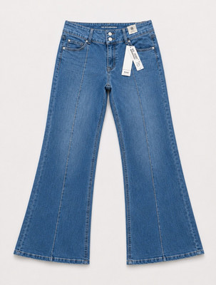 No Boundaries Women s Bootcut Blue Denim Jeans Medium Wash High Rise 5-Pocket