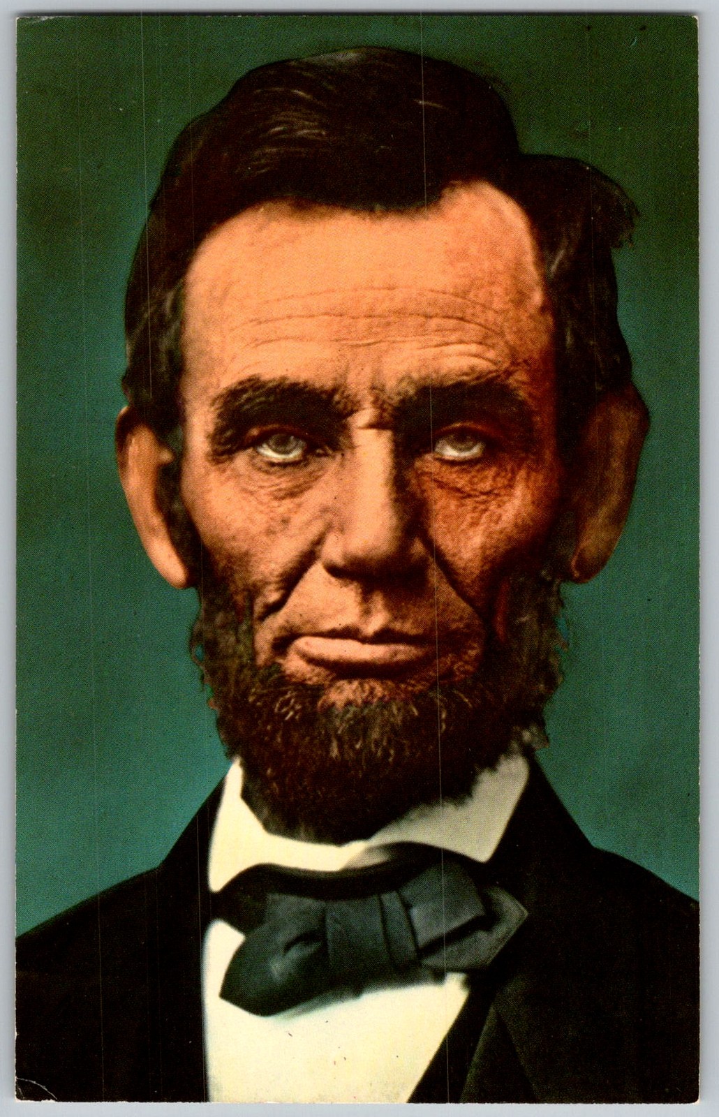 Vtg Postcard Abraham Lincoln Portrait 1950s