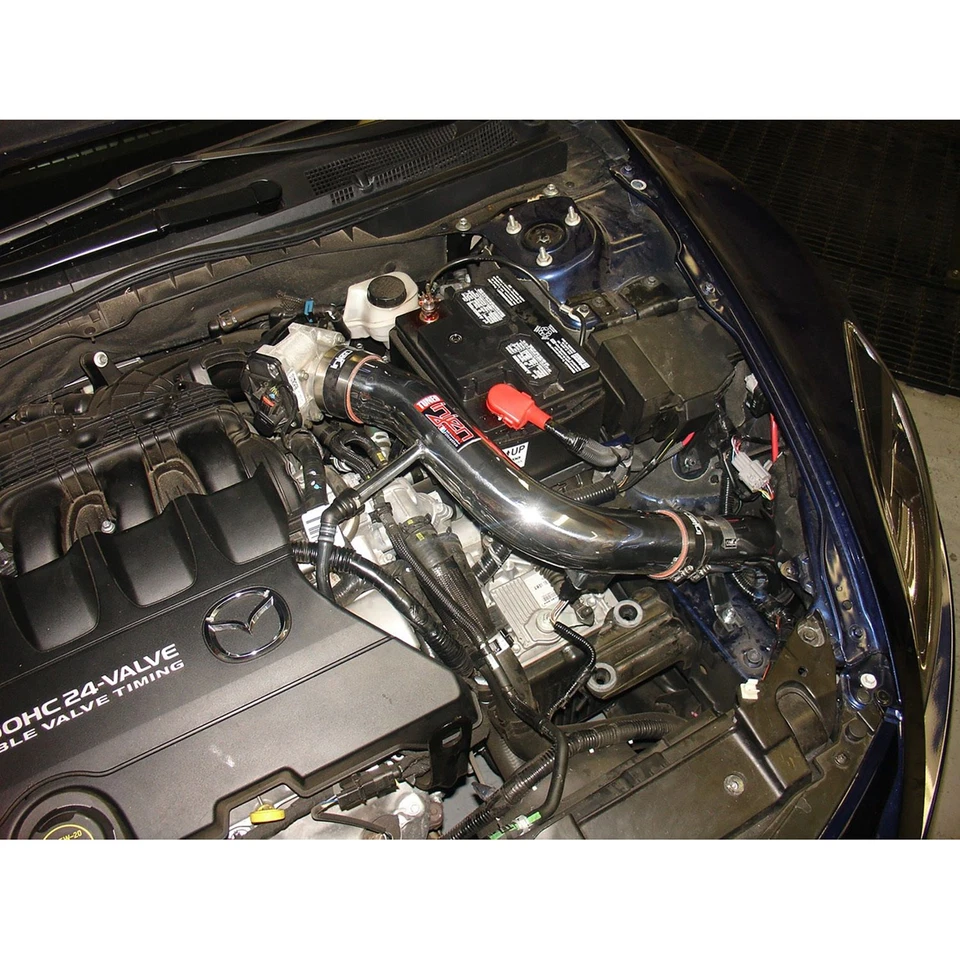 Injen SP6069BLK 黑色铝制冷进气口适用于 2009 - 13 马自达马自达 6 3.7L V6 — 第 3/4 张图片