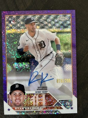 2023 Topps Chrome - Rookie Autographs Ryan Kreidler #RA-RK Purple Speckle /299