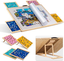 1500 Piece Tilting Puzzle Board with 4 Drawers  Protective Cover
