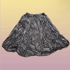 Vintage Revue Animal Print Boho Skirt Women s Size Medium Trendy