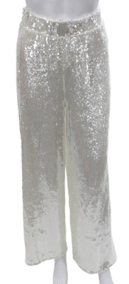 Milly Womens Dress Pants Silver Polyester Pull On Size 4