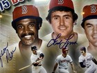 Boston Red Sox Autograph Signed Photo Dwight Evans, Fred Lynn, Rice Hall Of Fame — photo 3