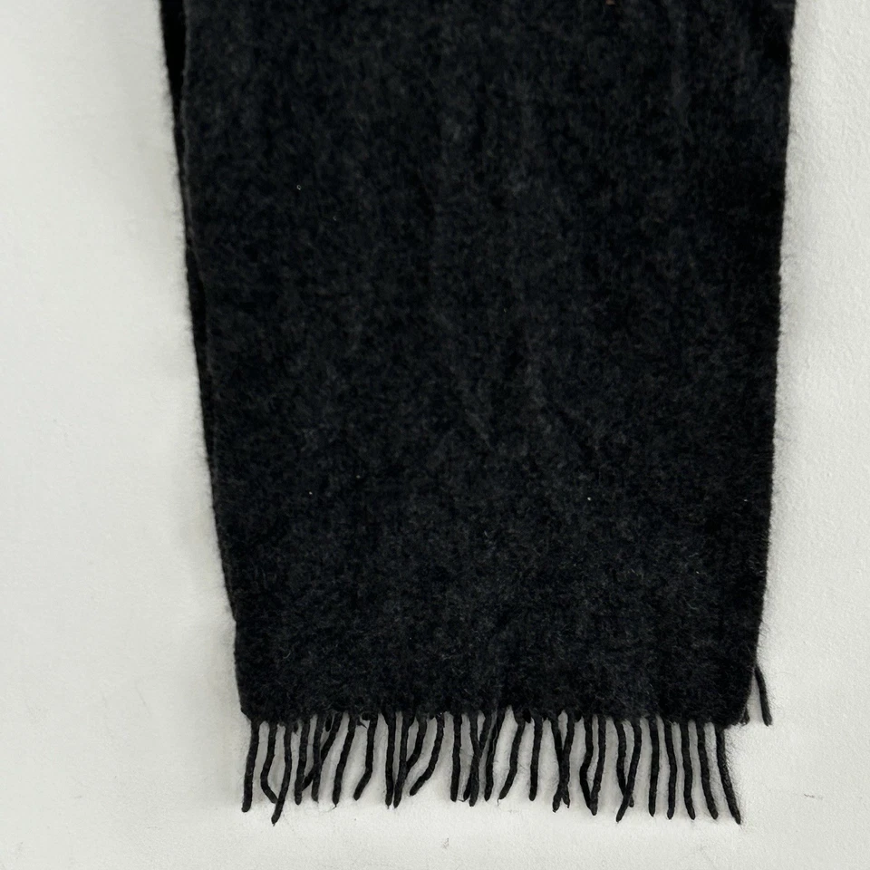 Bufanda de cachemir John W Nordstrom gris carbón oscuro flecos para hombre clásica preppy Foto 4 de 4