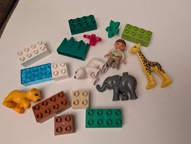 Lego Duplo 4962 Baby Zoo - 2005 Retired - 18 pc - complete Tiger Polar Elephant