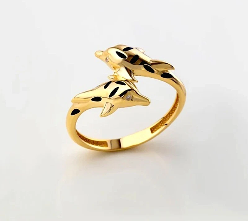 Aggregate more than 140 gold dolphin ring - awesomeenglish.edu.vn