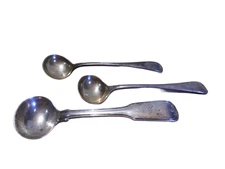 Lot Of 3 Old Master Salt Spoons
