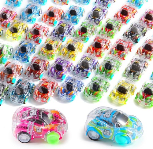 50 Pcs Mini Pull Back Cars Set, Racing Vehicles for Kids Toddlers,...
