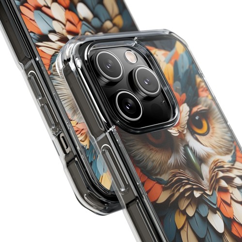 Owl iPhone Case, Cute Animal Bird Smartphone Cover, Magnetic Clear Impact Cases - Picture 24 of 33